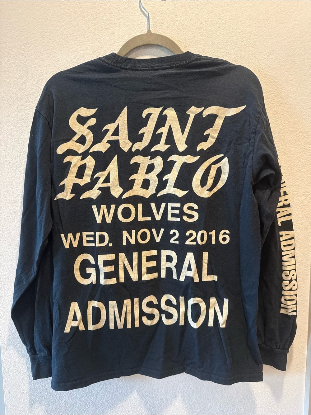Kanye West Saint Pablo Tour Long Sleeve Tee Size S
